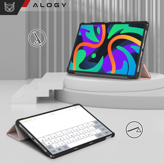 Etui do Lenovo Tab K11 / K11E 11” M11 10.95" TB330FU / TB330XU / TB331FC Book Case Cover z klapką obudowa futerał pokrowiec Alogy Różowe