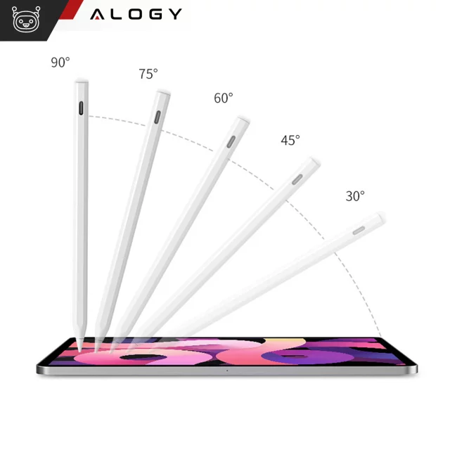 Rysik Alogy Stylus Pen Pencil dotykowy do ekranów telefonu tabletu do Apple iPad / iPhone Biały