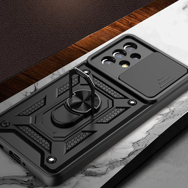 Alogy Camshield Stand Ring Etui na telefon z osłonką na aparat do Samsung Galaxy A73 / A73 5G