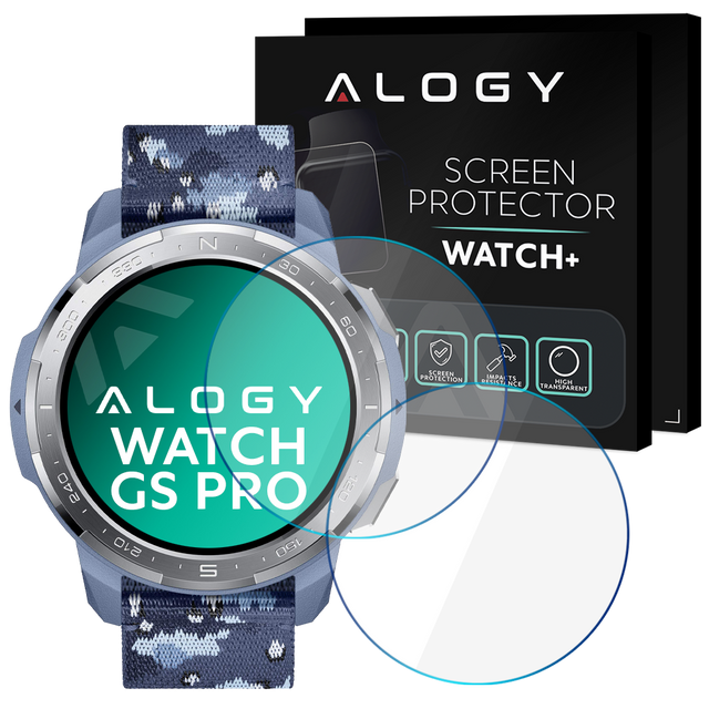 Alogy 2x Szkło ochronne do smartwatcha 9H do Huawei / Honor Watch GS Pro
