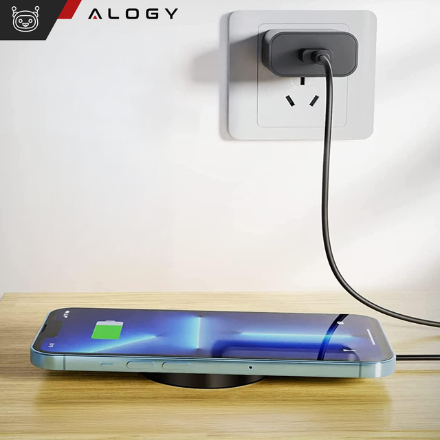 Alogy Ładowarka indukcyjna Qi do iPhone 12 magnetyczna USB-C Type C