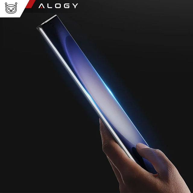 Alogy Szkło na ekran Full Glue case friendly do Samsung Galaxy S24 Ultra Czarne
