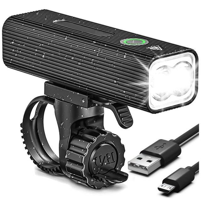 Alogy Lampka przednia na rower wodoodporna IPX5 P12 światełko LED oświetlenie rowerowe
