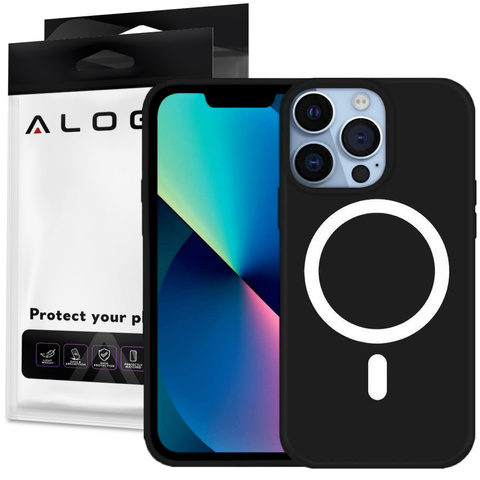Alogy Etui na telefon do MagSafe Ultra Slim Mag do ładowarek Qi do Apple iPhone 13 Pro Czarne