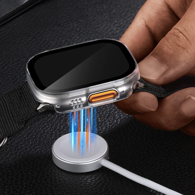 Alogy Classic Case Etui ochronne 2w1 nakładka z szkłem do Apple Watch Ultra 49mm Przezroczyste