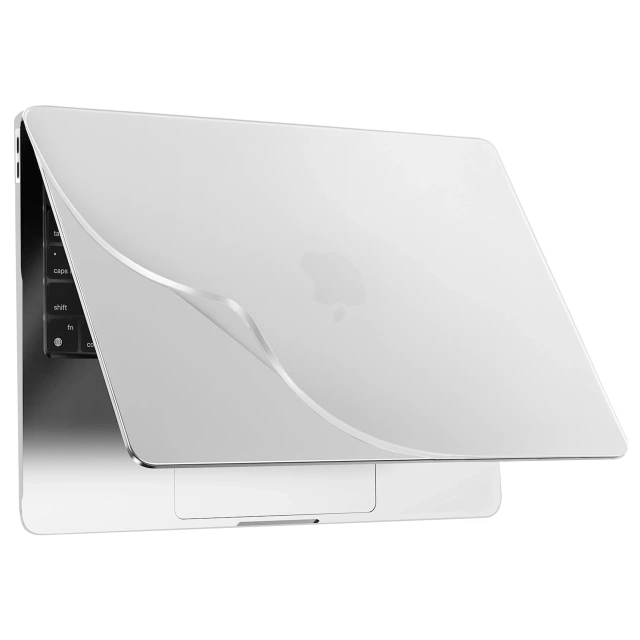 Etui do Apple Macbook Air 13 13.3" - 2018-2021 (M1 A2337/A2179/A1932) Alogy AirGuard™ Elastyczna obudowa Matowa Przezroczysta Biel
