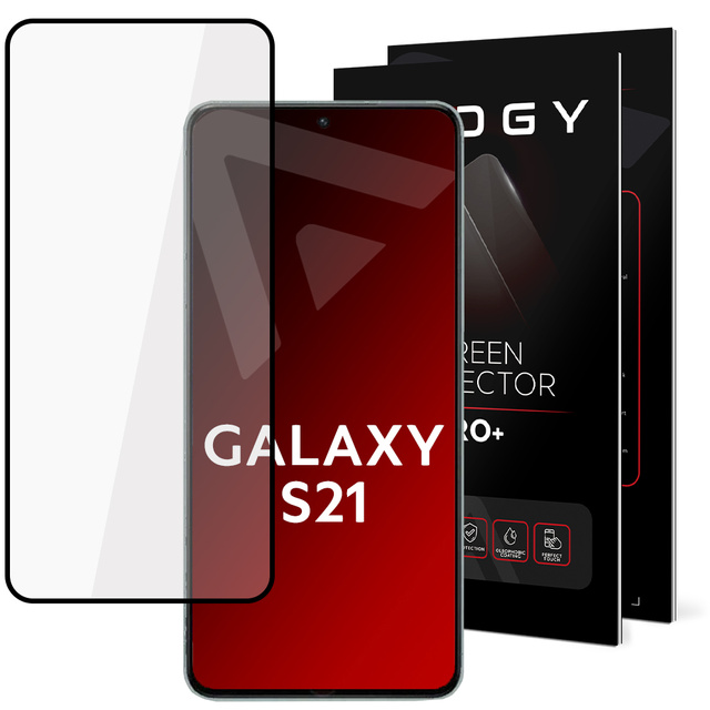 Alogy Full Glue case friendly Szkło hartowane do etui do Samsung Galaxy S21 Czarne