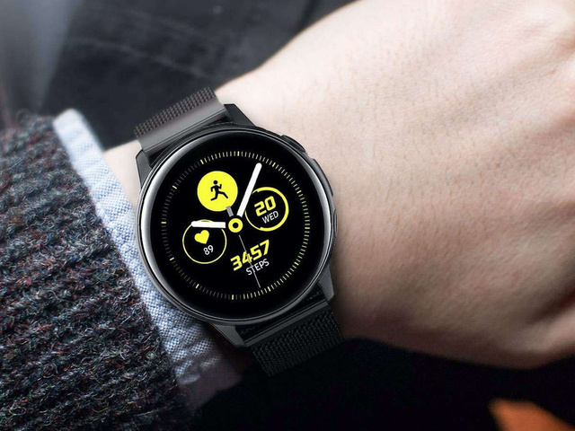 Alogy Bransoleta Milanese pasek stal nierdzewna do smartwatcha 22mm Czarna