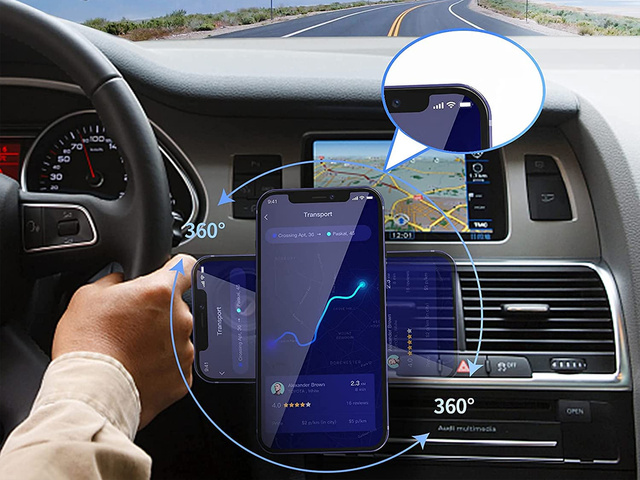 Alogy Uchwyt samochodowy z ładowarką indukcyjną Qi do MagSafe na kratkę 15W