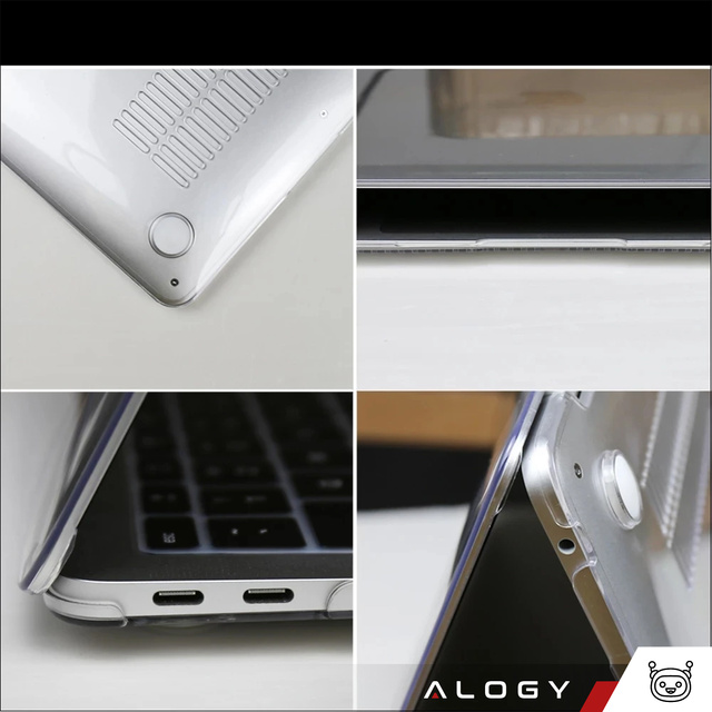 Alogy Hard Case Etui do Apple MacBook Air 13 2021 2020 M1 2019 2018 A2337 A2179 A1932 Przezroczyste