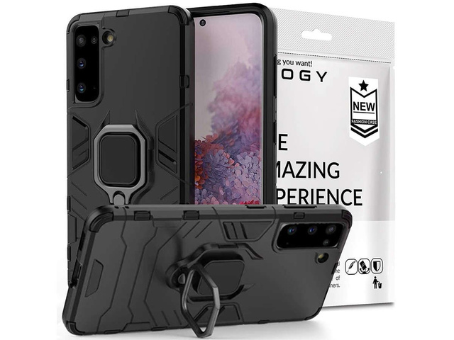 Alogy Etui na telefon Stand Ring Armor do Samsung Galaxy S21 Plus czarne