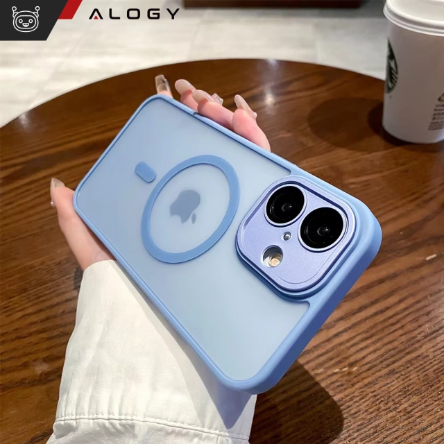 3w1 Zestaw Etui Hybrydowe + Szkło hartowane do Apple iPhone 16 obudowa ochronna Hybrydowe MagSafe z ochroną obiektywu case na telefon Alogy 3in1 Case Pack Sky Blue Niebieskie
