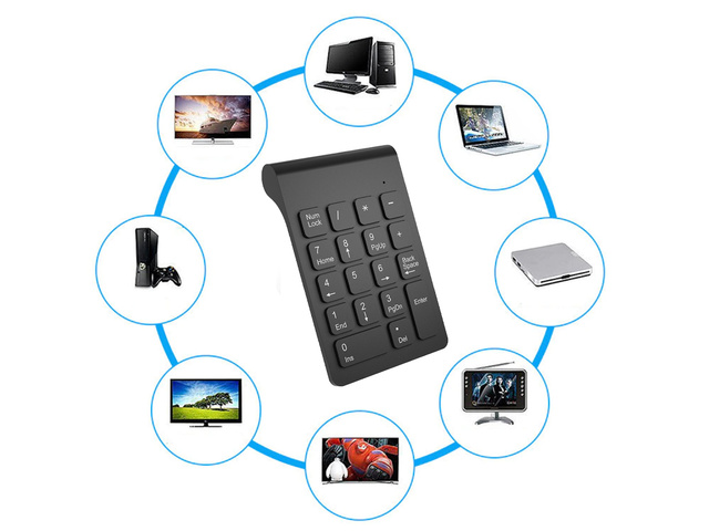Alogy Wireless KeyPad Klawiatura Numeryczna Bezprzewodowa Czarna