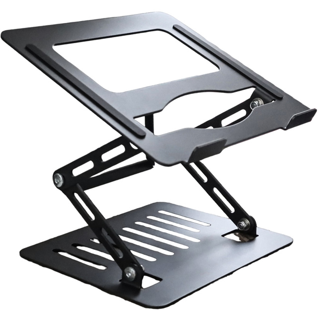 Alogy Uchwyt na laptop Macbook tablet 17" stojak podstawka składany regulowany aluminiowy na biurko 25 x 21.5cm Grafitowy