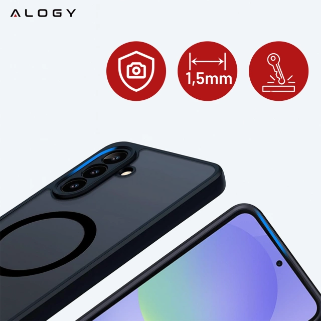 Etui do Samsung Galaxy A36 5G obudowa ochronna na telefon Alogy Matte HybridShield™️ Case Matowe Czarne