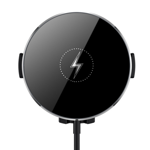 Alogy Uchwyt do samochodu 2w1 z ładowarką Qi Airvent MagSafe Charger do MagSafe 15W do kratki samochodowy Czarny