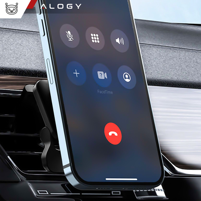 Alogy Uchwyt samochodowy z ładowarką indukcyjną Qi do MagSafe na kratkę 15W
