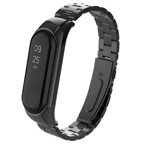 Alogy Bransoleta stainless steel bransoletka do Xiaomi Mi Band 5 Czarna