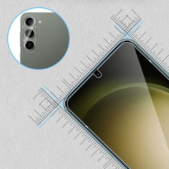 3x Szkło hartowane na ekran 9h + Szkło na obiektyw  Alogy Glass Pack do Samsung Galaxy S23+ Plus 