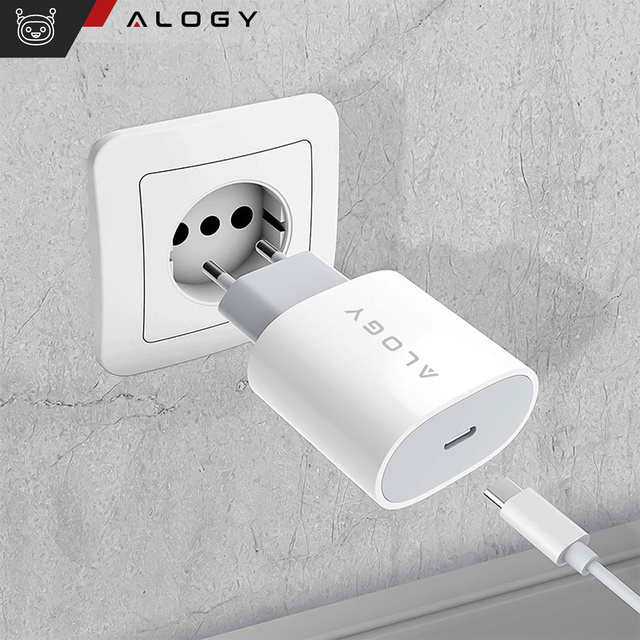 Alogy Ładowarka sieciowa szybka USB-C PD 20W Biała