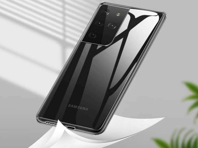 Etui na telefon silikonowe do Samsung Galaxy S21 Ultra silikonowe przezroczyste