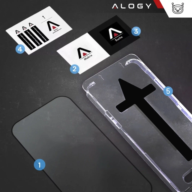 Szkło hartowane do Samsung Galaxy S25 ochronne szkiełko na ekran 9H Alogy EasyShield™️ z ramką montażową