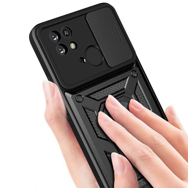 Alogy Camshield Stand Ring Etui na telefon z osłonką na aparat do Xiaomi Redmi 10c