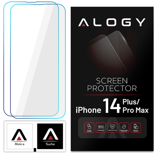 Alogy 2x Szkło hartowane do telefonu na ekran do Apple iPhone 14 Plus/ 14 Pro Max