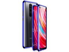 Etui na telefon magnetyczne Dr.Fit szklane do Redmi Note 8 Pro Niebieskie