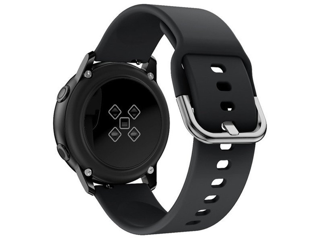 Alogy Gumowy Uniwersalny pasek sportowy soft band do smartwatcha 20mm Czarny