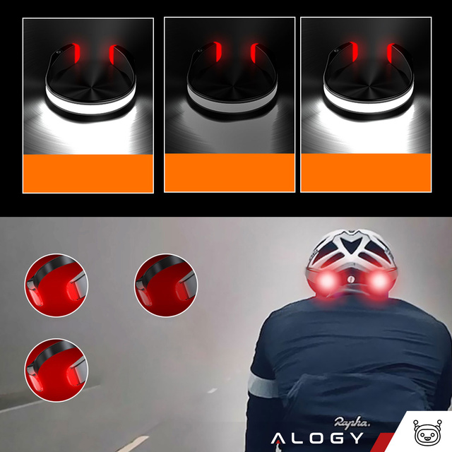 Alogy Lampka czołowa Czołówka latarka na czoło głowę LED COB USB-C Type C 3 Tryby świecenia IPX4