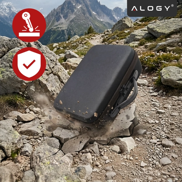 Alogy Hard Case Pokrowiec sztywny kuferek walizka etui do drona DJI Mini 4 Pro / DJI Mini 3 Pro / Mini 3 twarde z paskiem Czarny