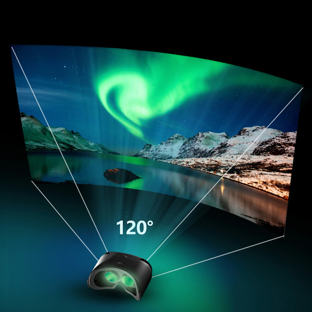 Okulary VR gogle 3D VRG PRO X7 wirtualna rzeczywistość na telefon 5-7" Android iOS Czarne