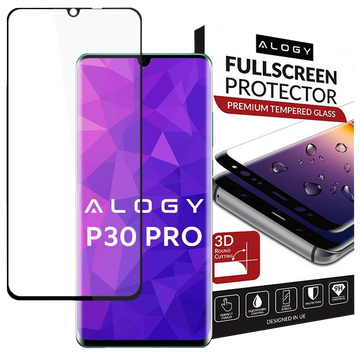 Szkło na telefon Alogy na ekran do Huawei P30 Pro Czarne