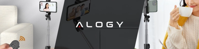 Selfie stick Alogy Tripod Stand Uchwyt ze statywem na telefon z pilotem Bluetooth Czarny