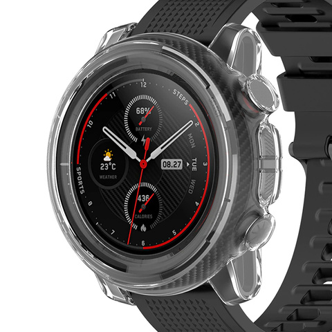 Alogy Etui do smartwatcha nakładka do Xiaomi Amazfit Stratos 3 Przezroczyste