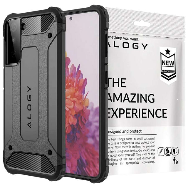 Alogy Etui na telefon Hard Armor do Samsung Galaxy S21 szare