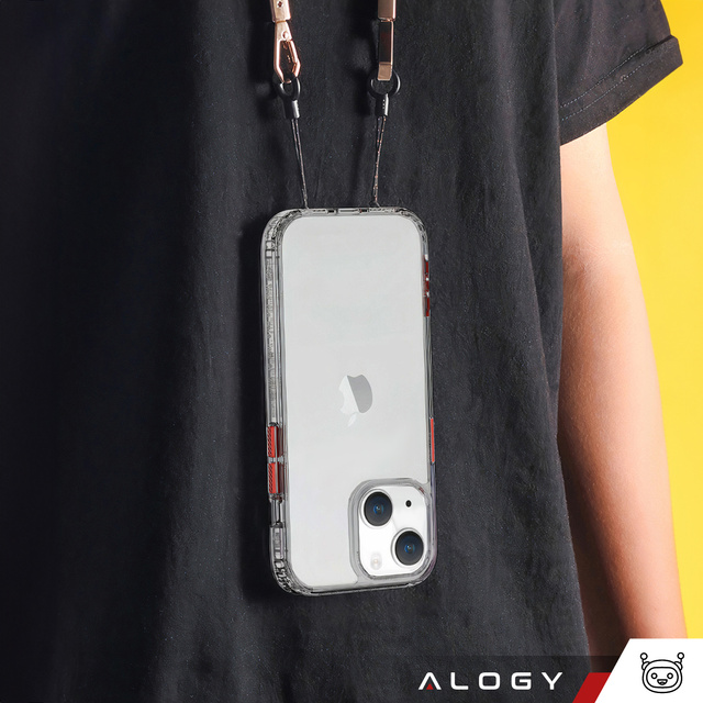 Alogy Protective Case Etui na telefon obudowa ochronna do Apple iPhone 14 Czarno-przezroczyste