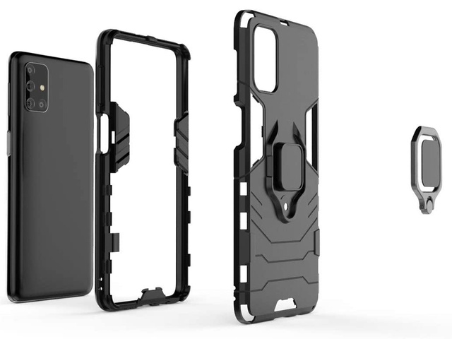 Alogy Etui na telefon Stand Ring Armor do Samsung Galaxy M31s czarne