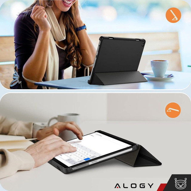 Alogy Etui na tablet do Lenovo Tab M10 3gen 3 gen 10.1” 2022 TB-328FU TB-328XU Book Cover Case Czarne