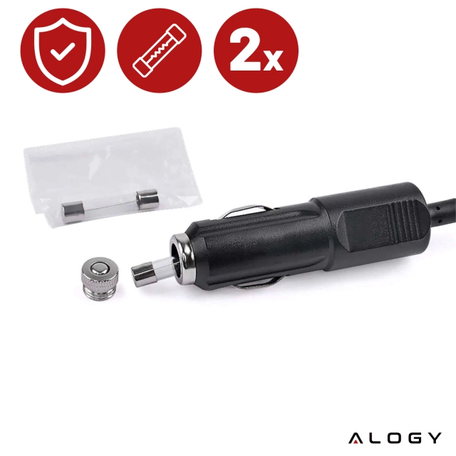 Alogy Rozdzielacz samochodowy adapter do zapalniczki 12V-24V 