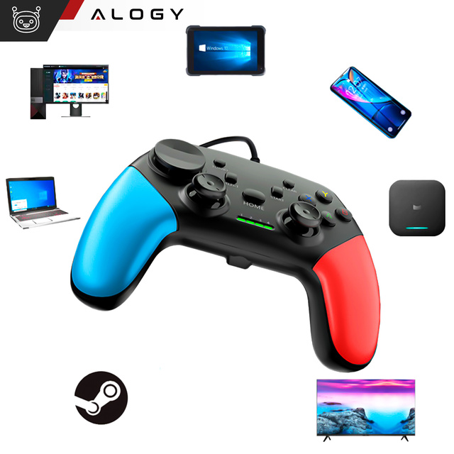 Gamepad Alogy Pad bezprzewodowy z uchwytem na telefon Gaming Set Czarny
