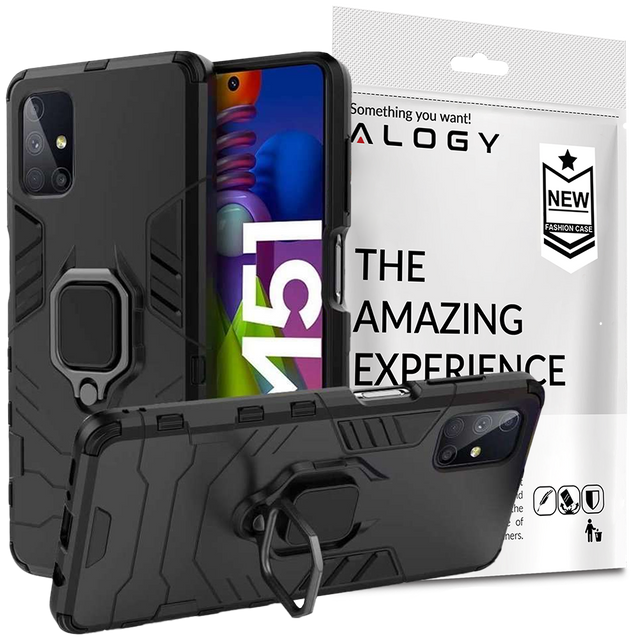 Alogy Etui na telefon Stand Ring Armor do Samsung Galaxy M51 czarne