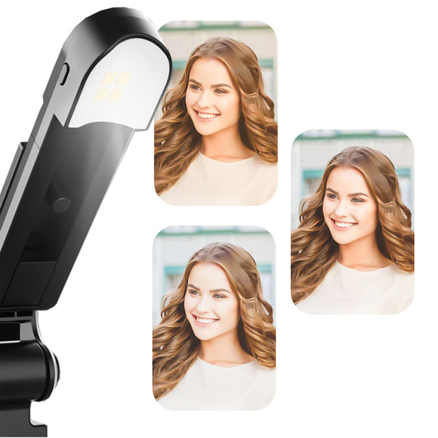 Alogy Uchwyt Bezprzewodowy Selfie Stick Bluetooth składany Tripod Mini statyw do telefonu z lampką LED