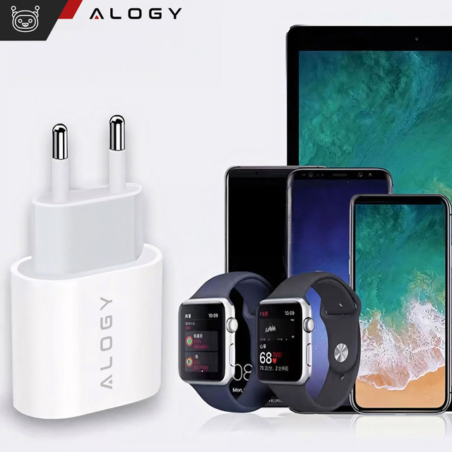Alogy Ładowarka sieciowa szybka USB-C PD 20W Biała