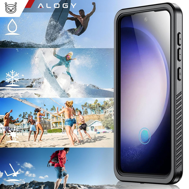 Alogy Etui do Samsung Galaxy S23+ Plus Pancerne wodoodporne IP68 360 Armor Case wbudowana szybka czarne