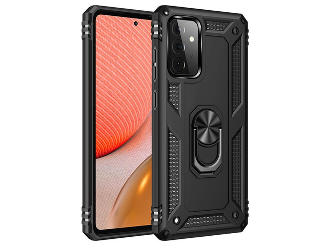 Alogy Stand Armor Ring Etui na telefon do Galaxy A72 pancerna obudowa Czarne