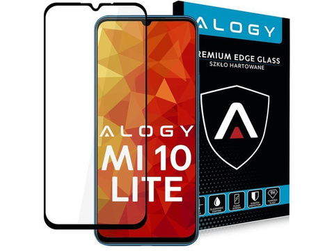 Alogy Szkło na telefon case friendly Full Glue do Xiaomi Mi 10 Lite czarne