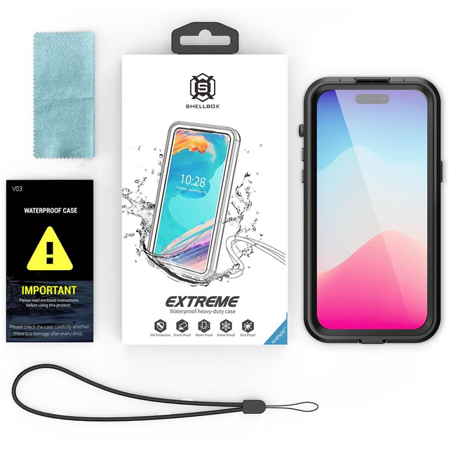 Etui do Samsung Galaxy S24 pancerne obudowa + folia na ekran hydrożelowa Case 360 Defense Pro Alogy czarne