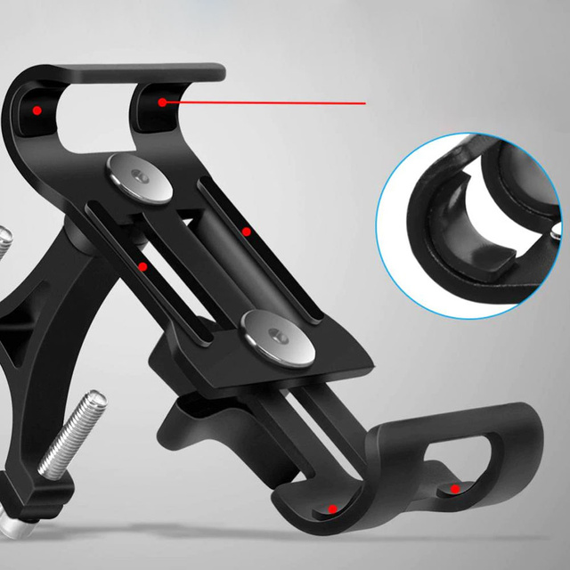 Alogy Uchwyt rowerowy Metal Bike Holder do telefonu na kierownicę do roweru motocykla hulajnogi Czarny